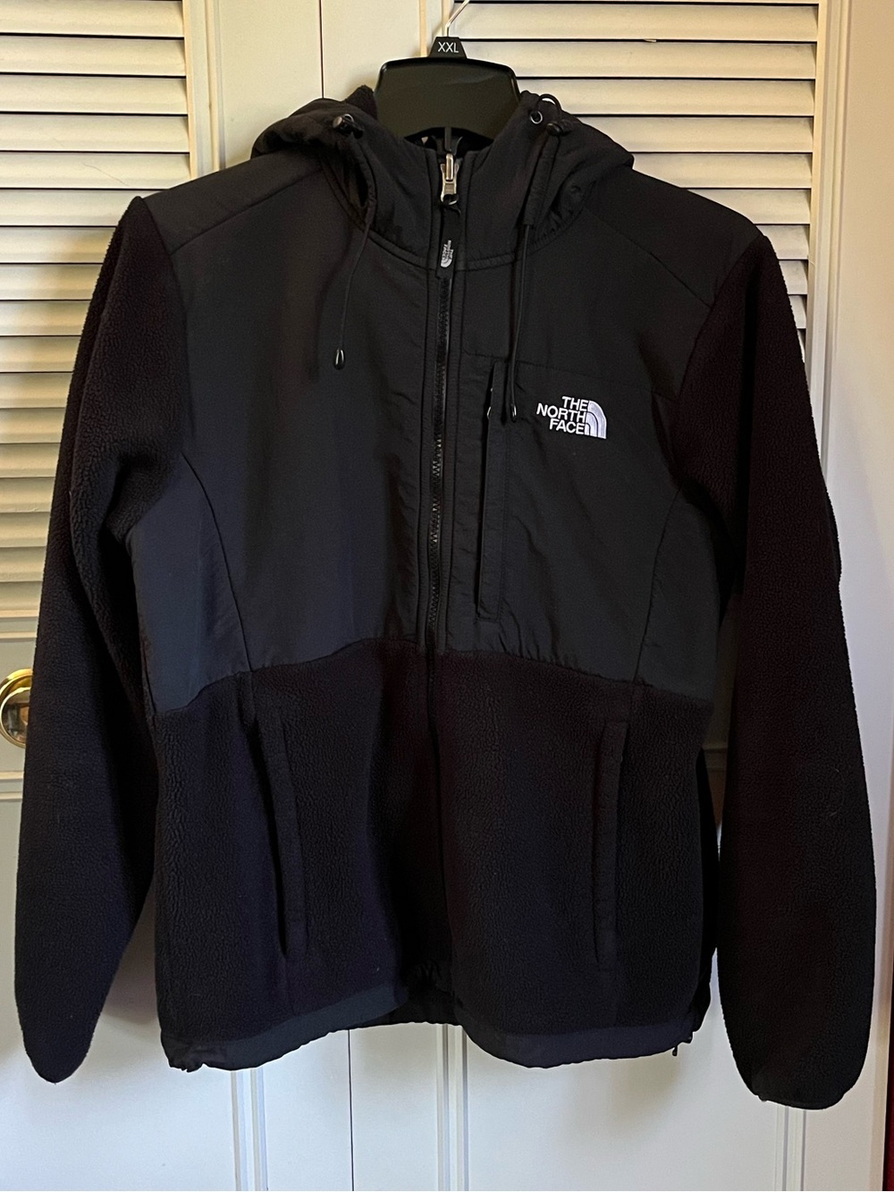 The North Face Black Hooded Fleece Jacket Sz M